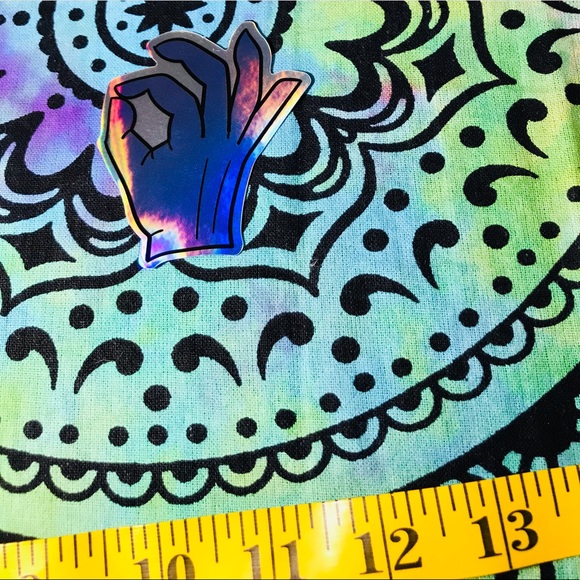 OK Hand Metallic Prismatic Reflective Single Decor Sticker - Picture 3 of 13